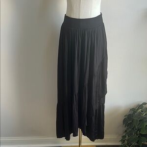 WHBM Womens Asymmetrical Relaxed Fit Whymsical Boho Romantic Ruffle Midi Skirt S